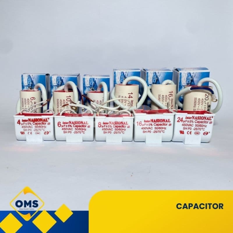 Square Water Pump Capacitor 4–24µF 450VAC