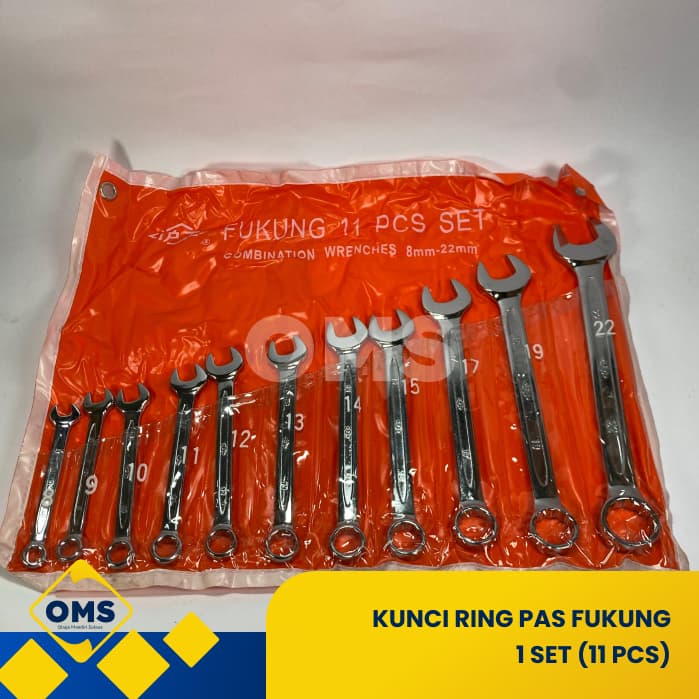 Fukung 11-Piece Combination Wrench Set 8–22mm