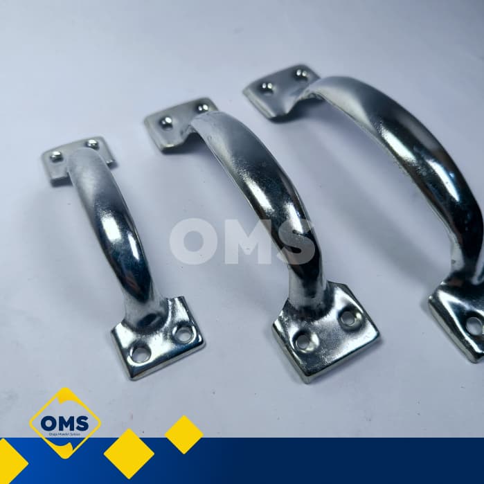 KZK Cabinet Door Pull Handle 3"–6" (White/Silver)