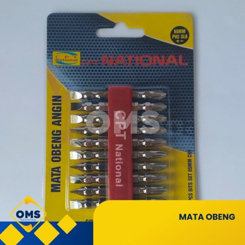 CPT National 65mm CRV Impact Driver Bits (10-Pack)