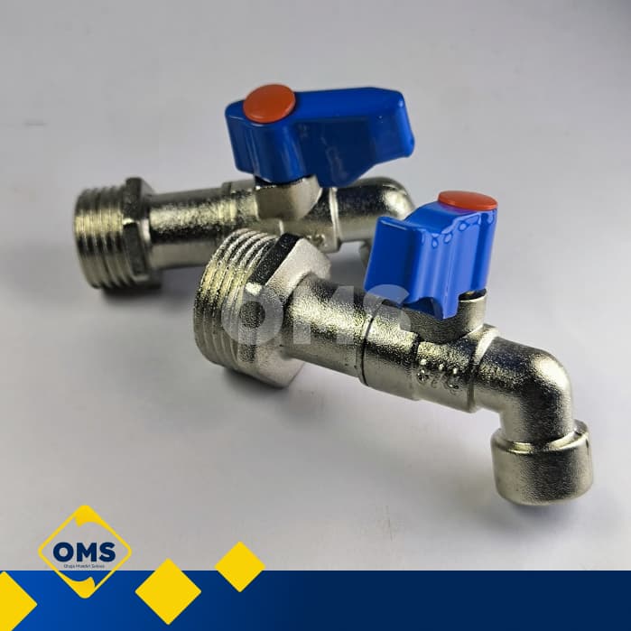 Onda-Style Long-Body Wall Water Tap ½"–¾"