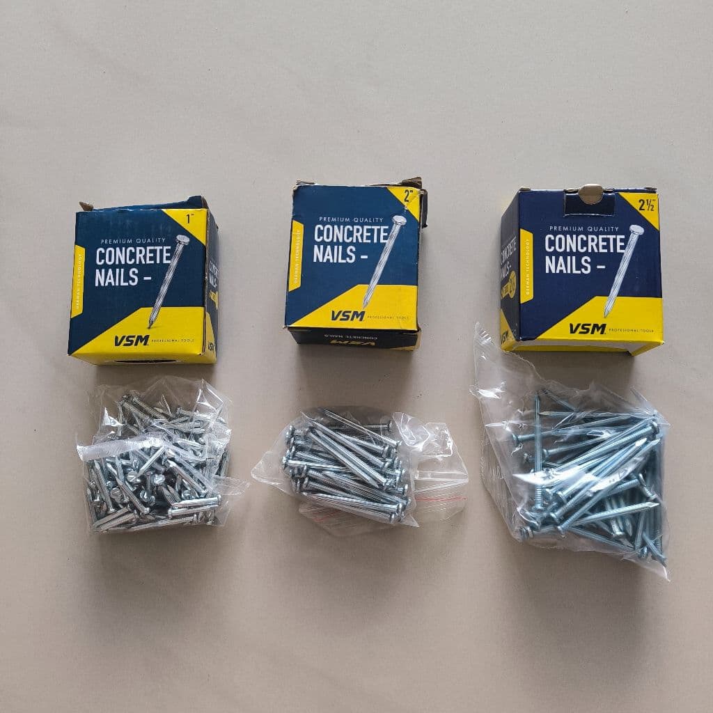 White Concrete Cut Nail 1"–4"